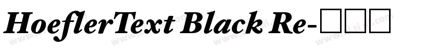 HoeflerText Black Re字体转换